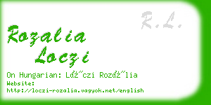 rozalia loczi business card